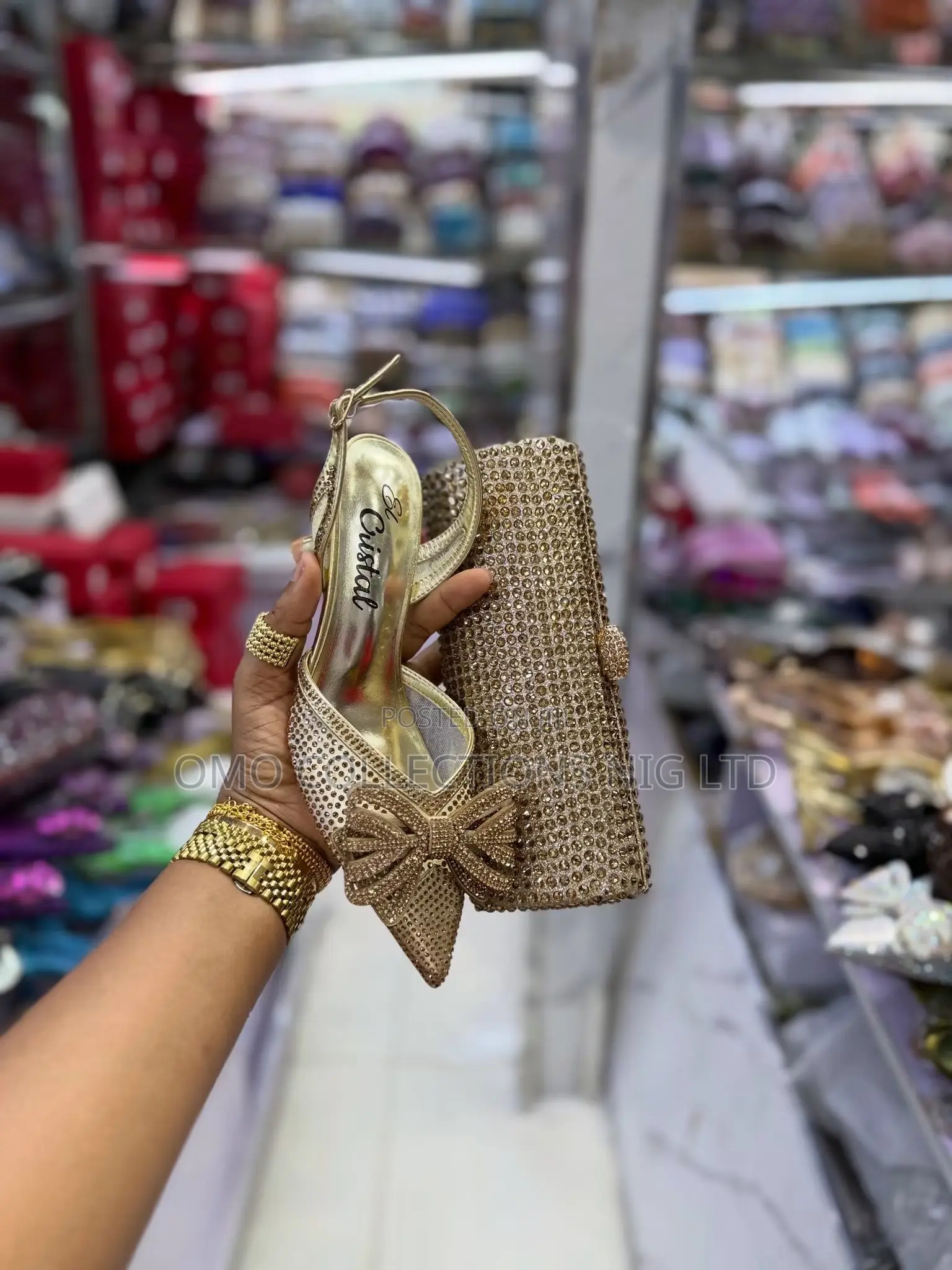 Ladies Designer Occasion Shoes and Matching Purse Set
