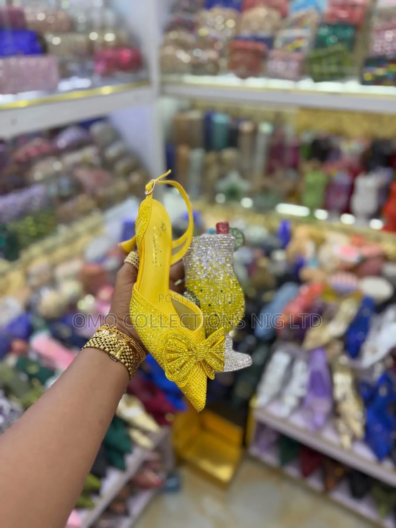 Exclusive Luxury Yellow Ladies Shoes With Matching Purse