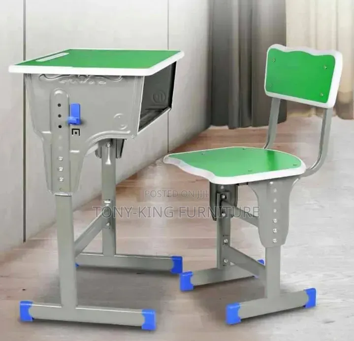 Height-Adjustable Student Desk and Chair Set