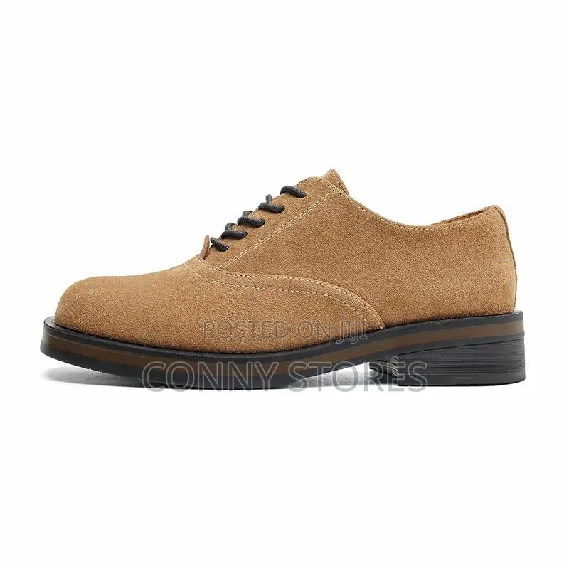 The Runway Suede Dress Shoes in Stone Brown