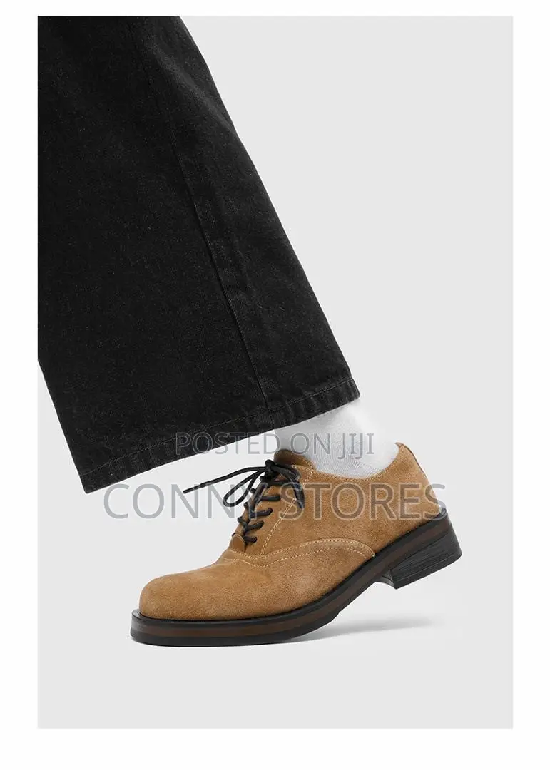 The Runway Suede Dress Shoes in Stone Brown