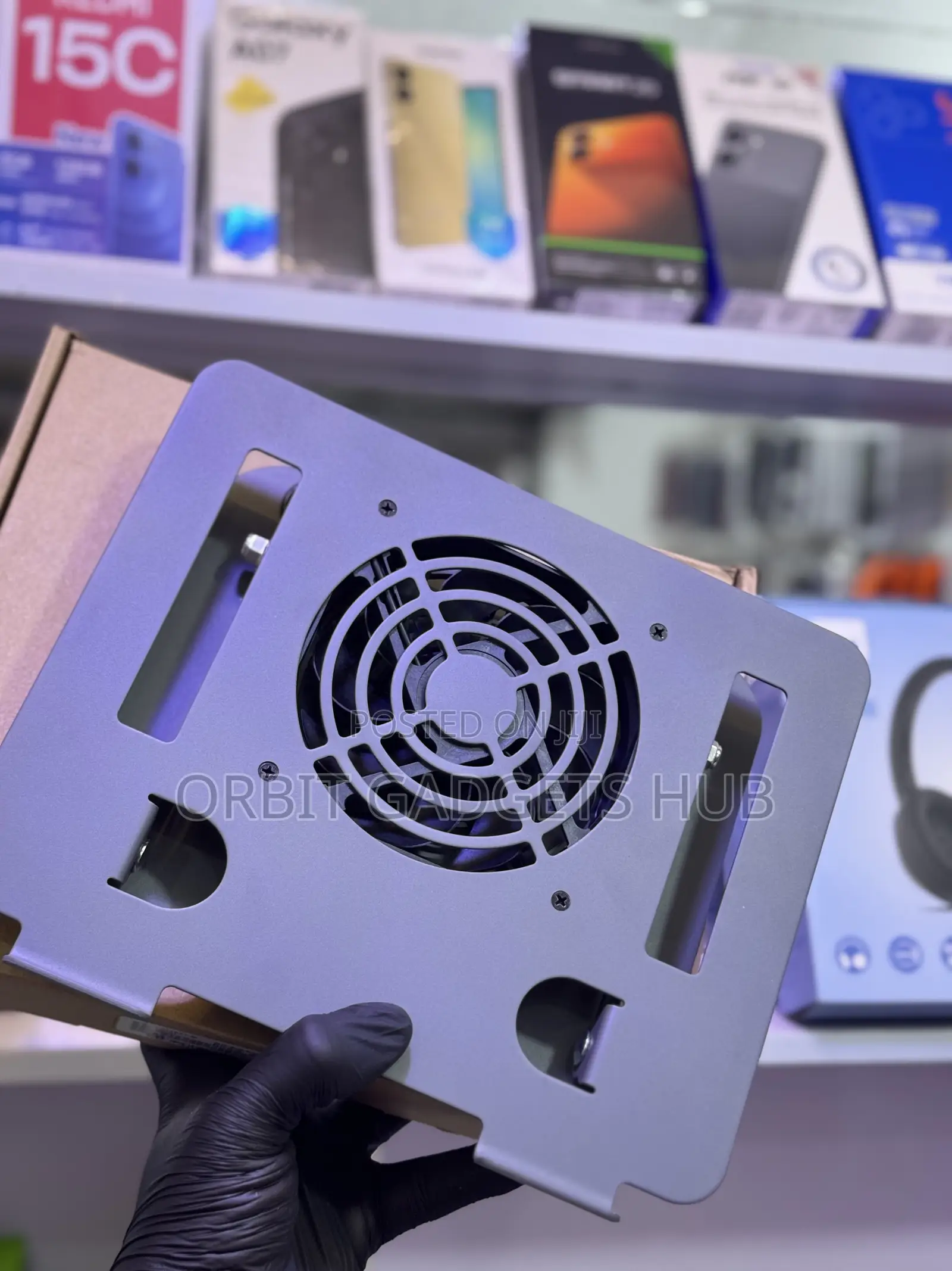 Metal Laptop Stand With Built-in Cooling Fan