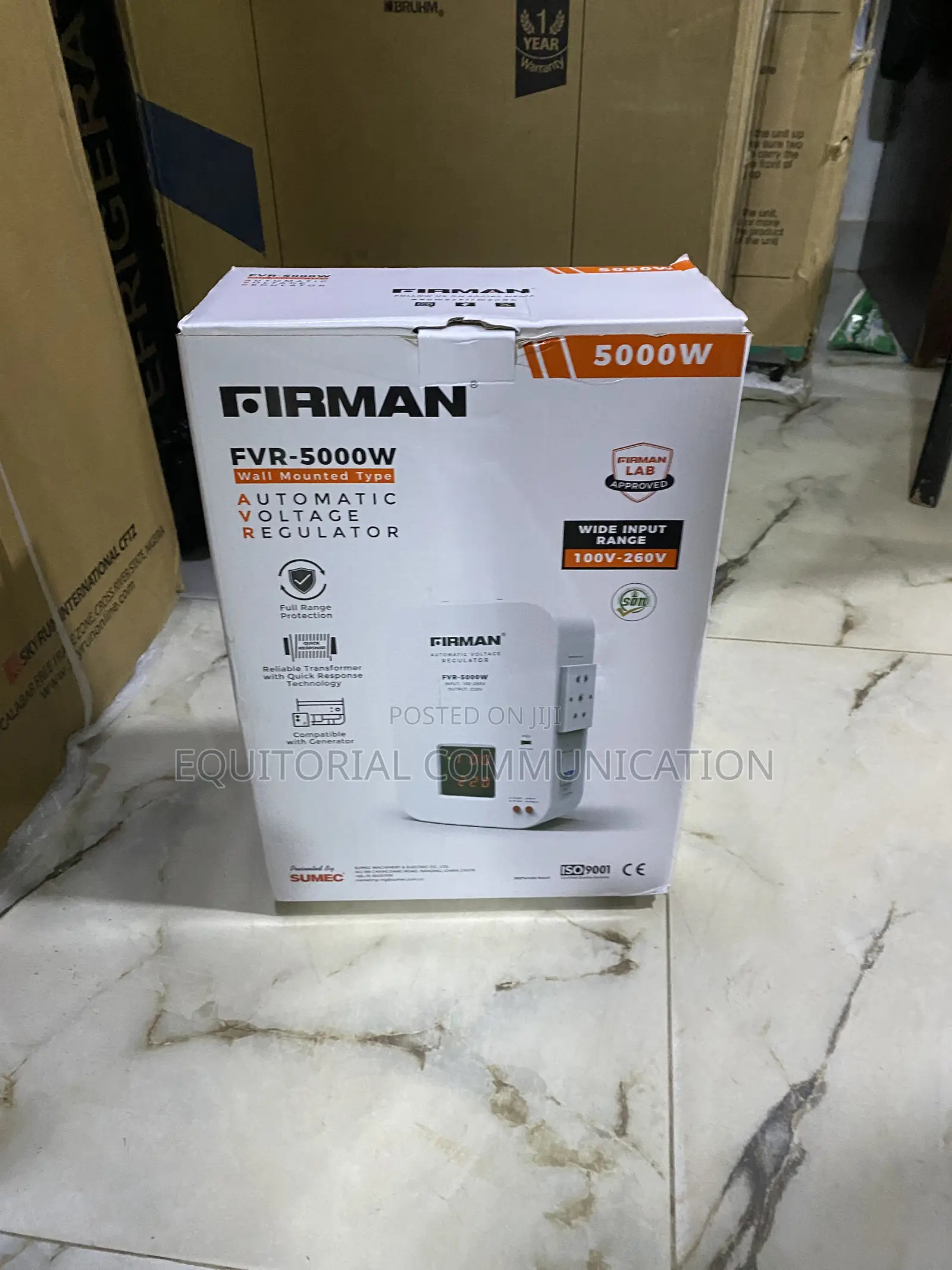 Firman FVR-5000W Wall-Mount Voltage Stabilizer for Appliances