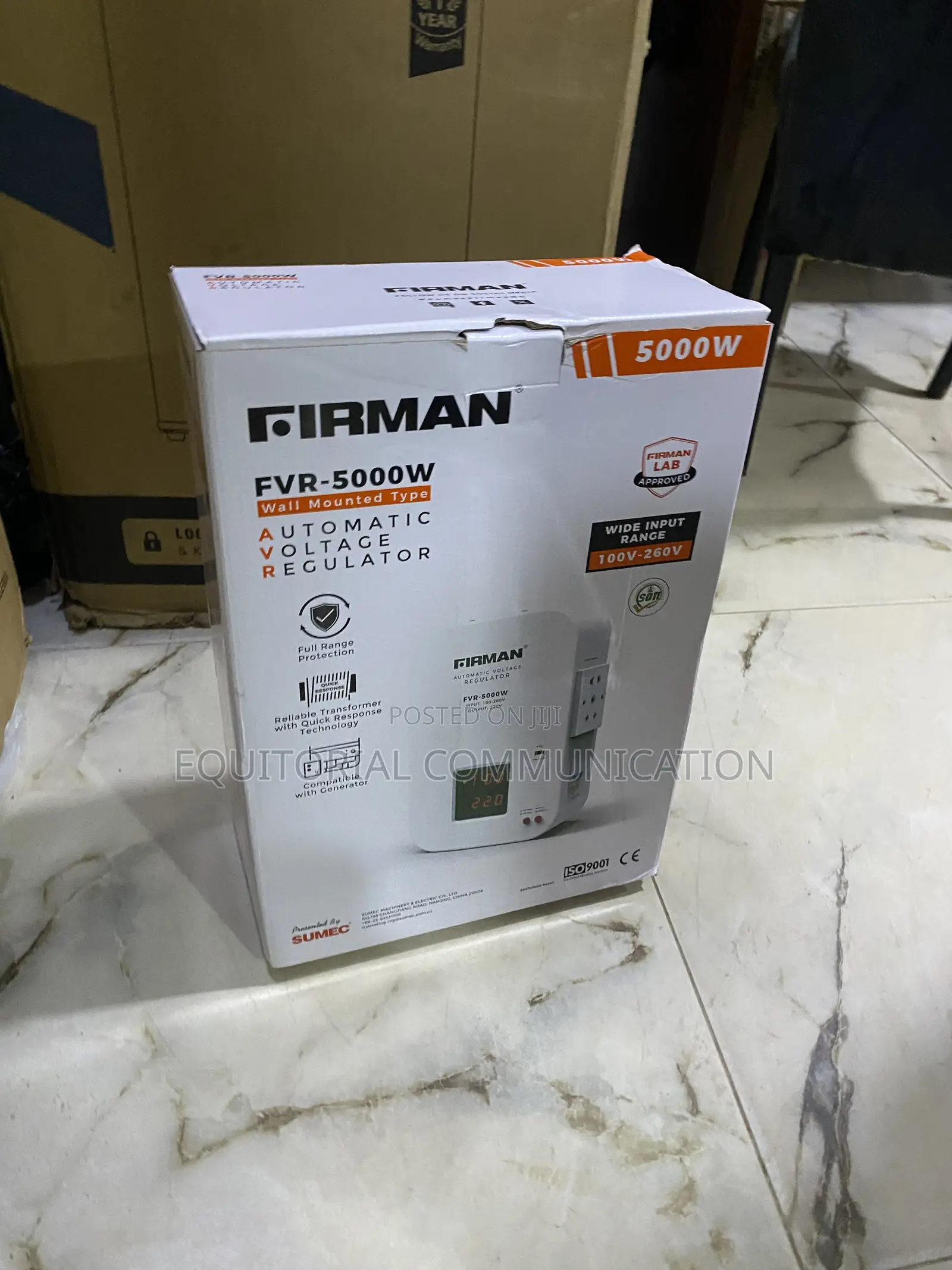 Firman 5000W Wall-Mounted Voltage Protector Model FVR-5000W