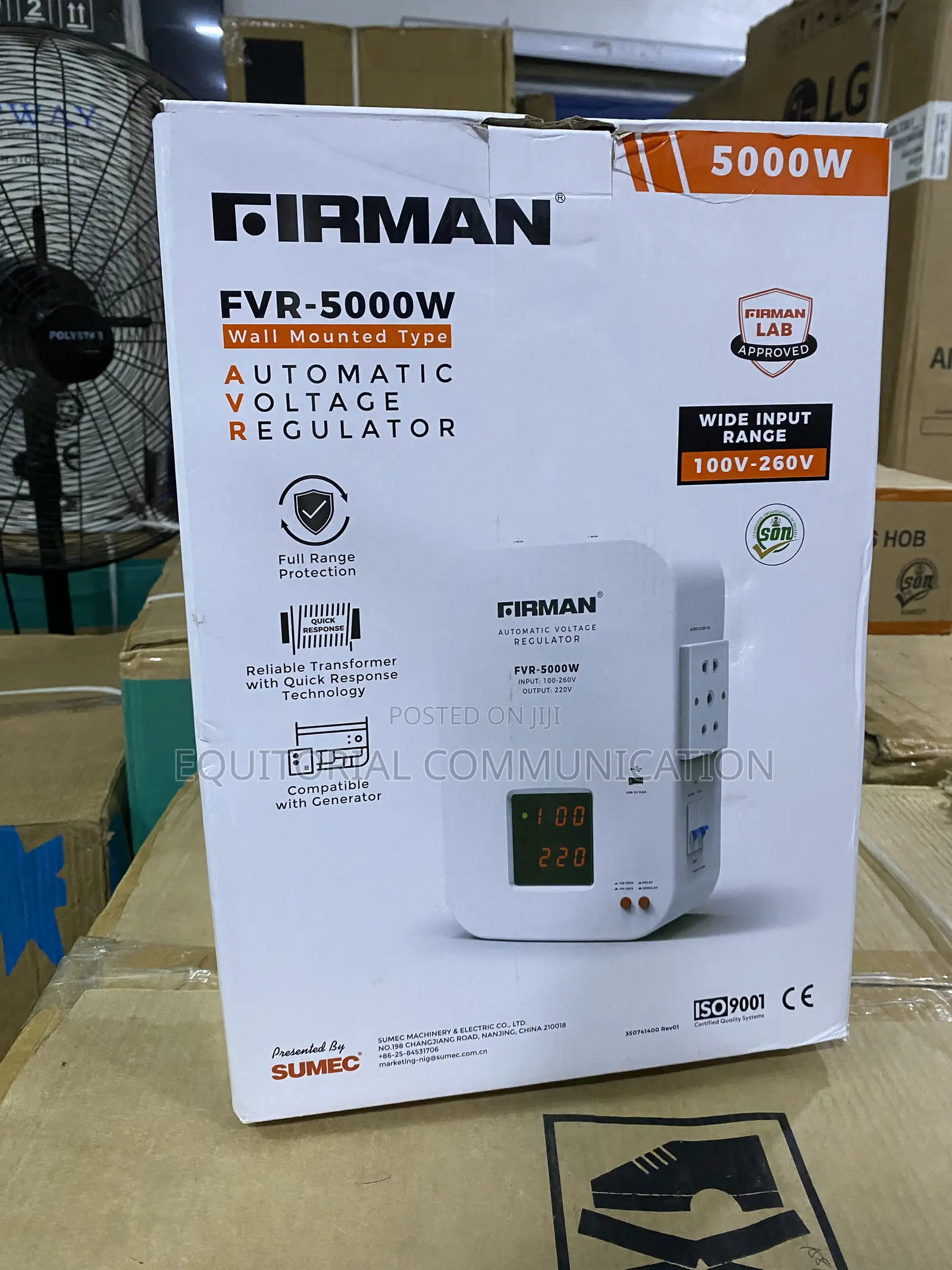 Firman FVR-5000W Wall-Mounted AVR for Stable Appliance Power