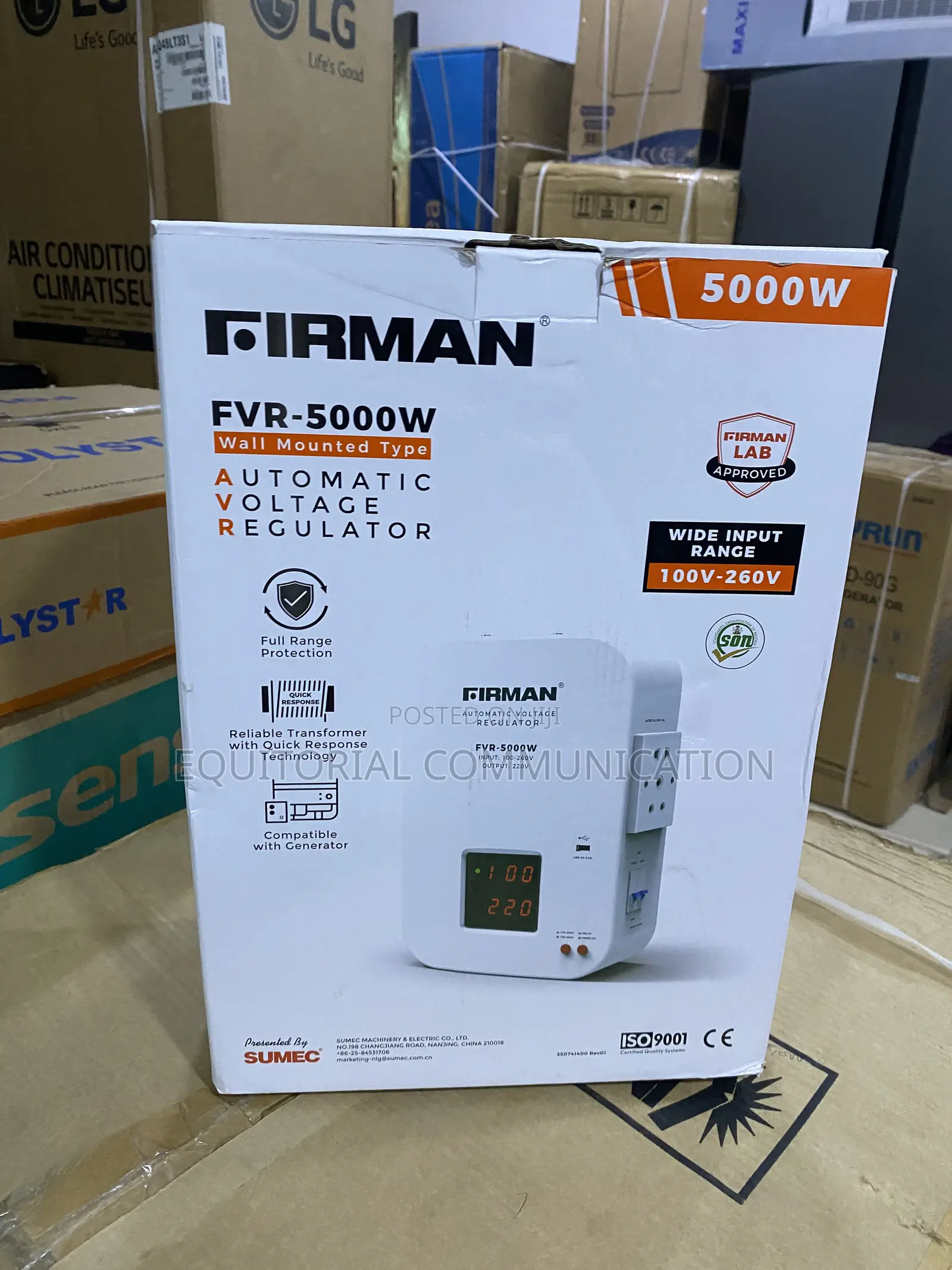 Firman FVR-5000W Automatic Voltage Protection Equipment 100v-260v