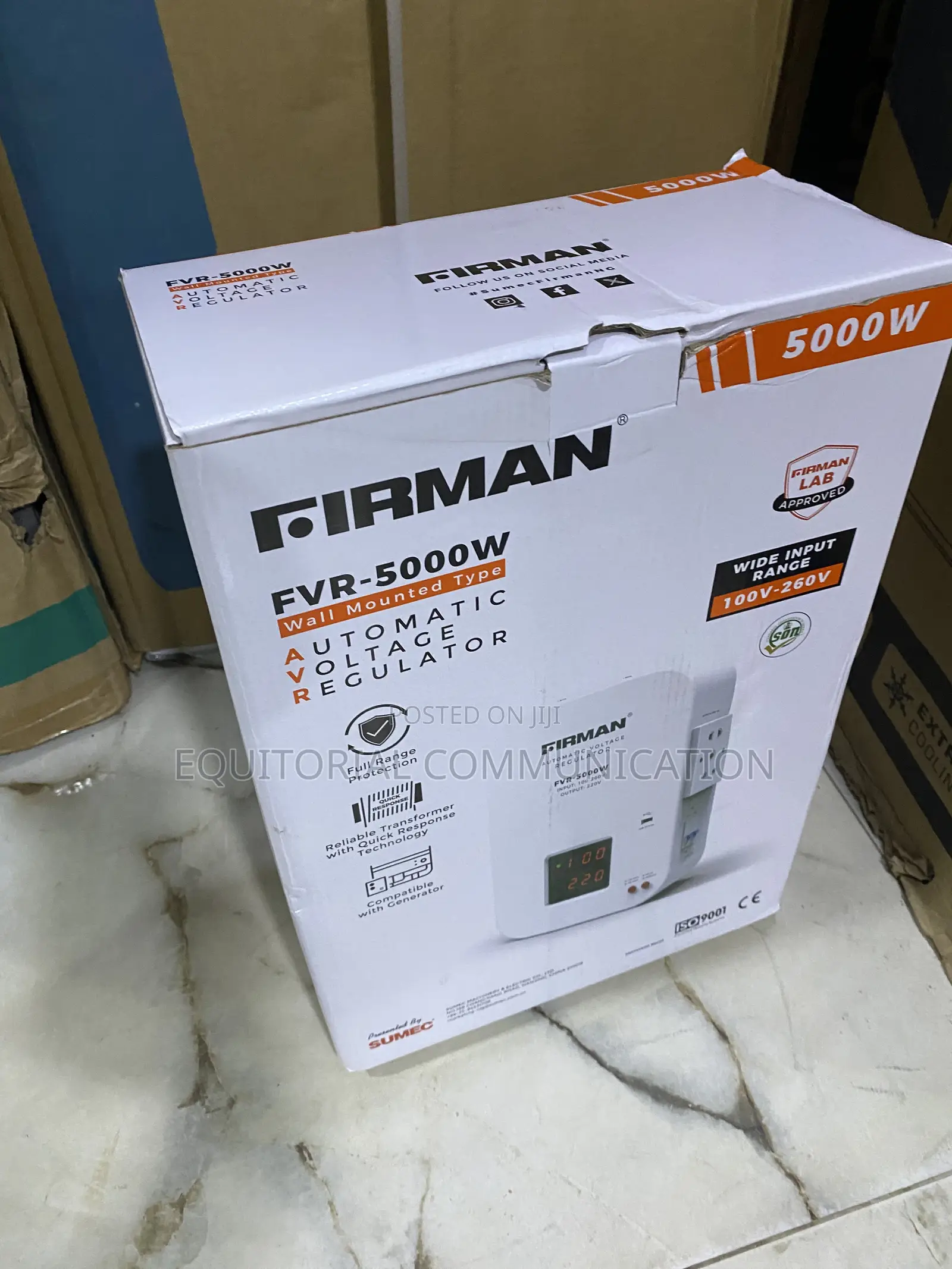Firman 5000W AVR FVR-5000W With Wide Input Voltage Range