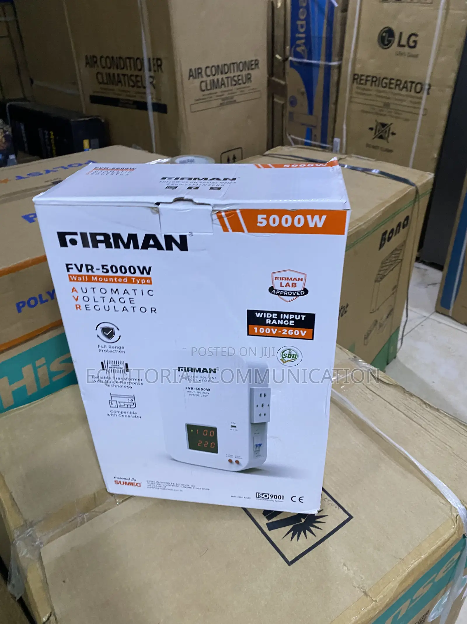 Firman FVR-5000W Automatic Voltage Adjustment Unit 100v-260v