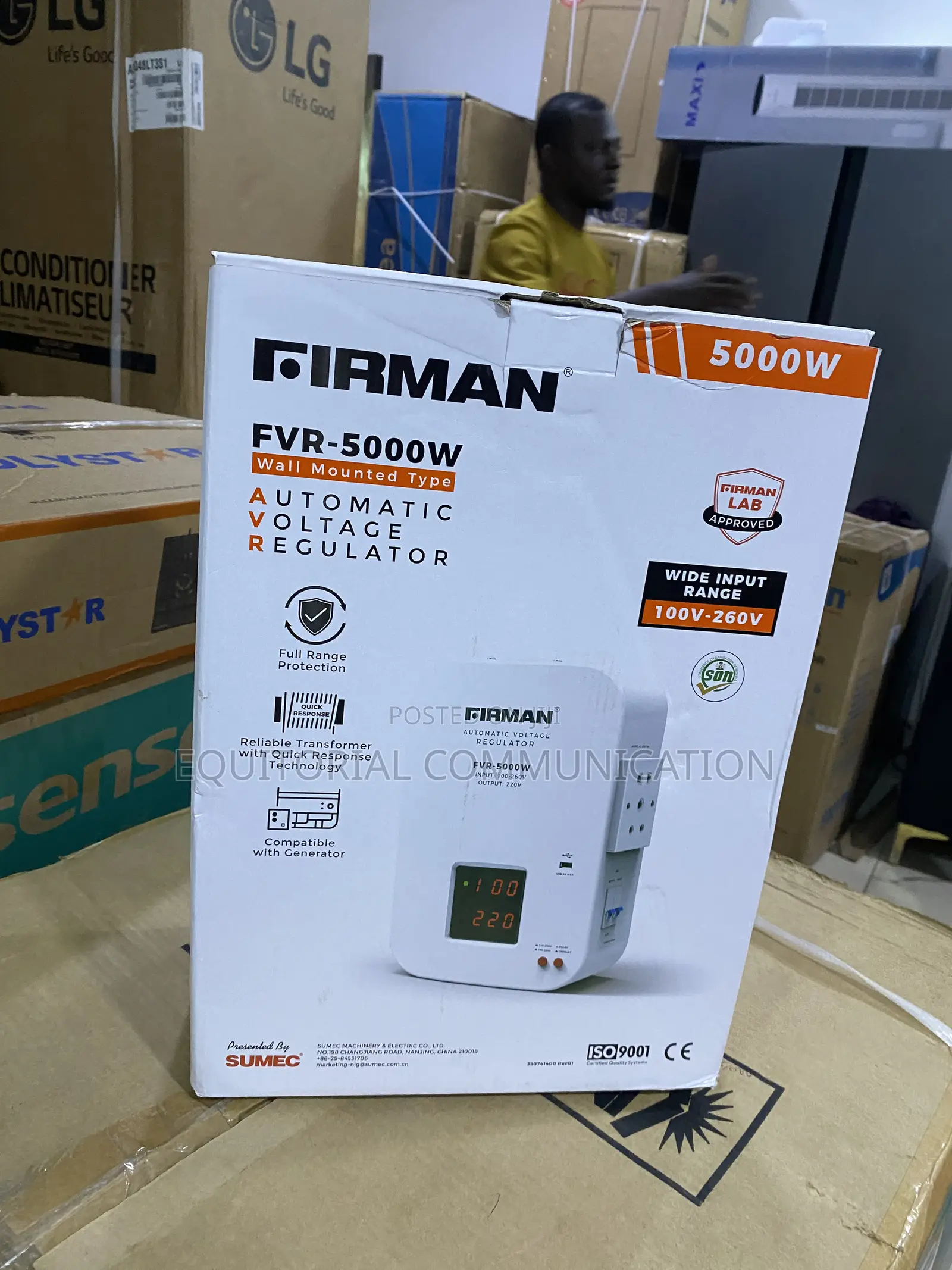 Firman FVR-5000W Voltage Regulator for Refrigerators and TVs