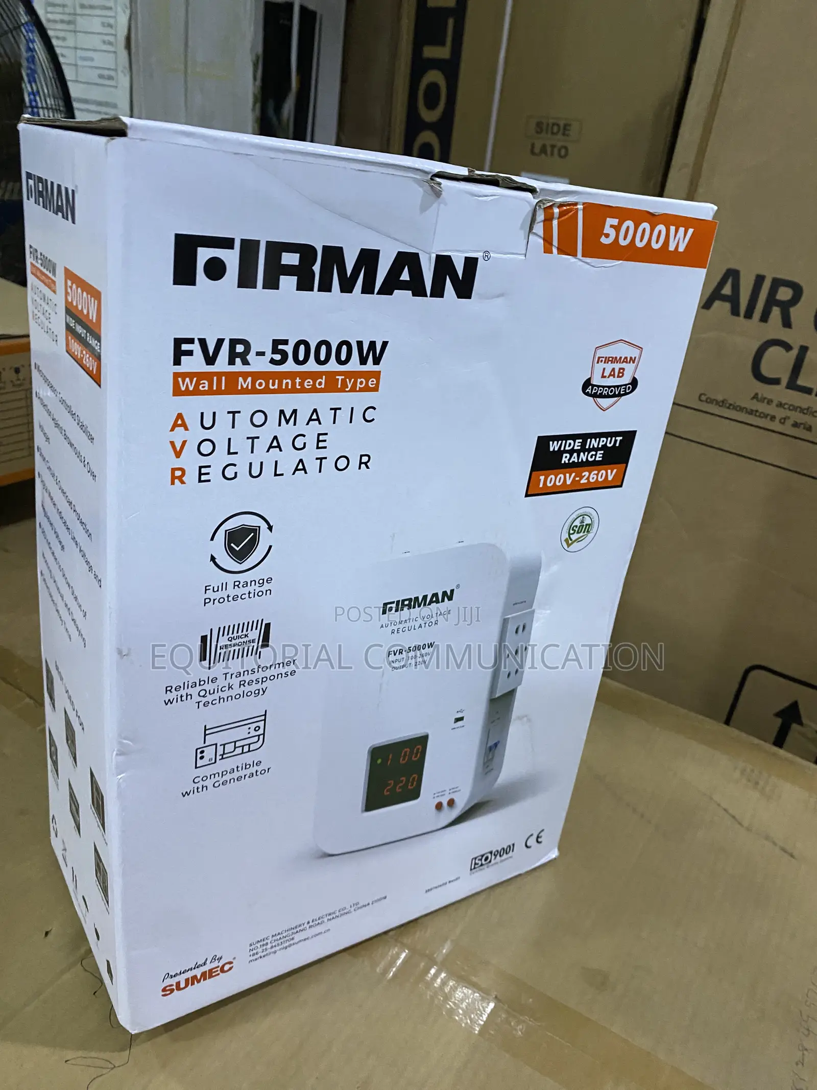 Firman Wall-Mounted 5000w Avr Model FVR-5000w 100v-260v