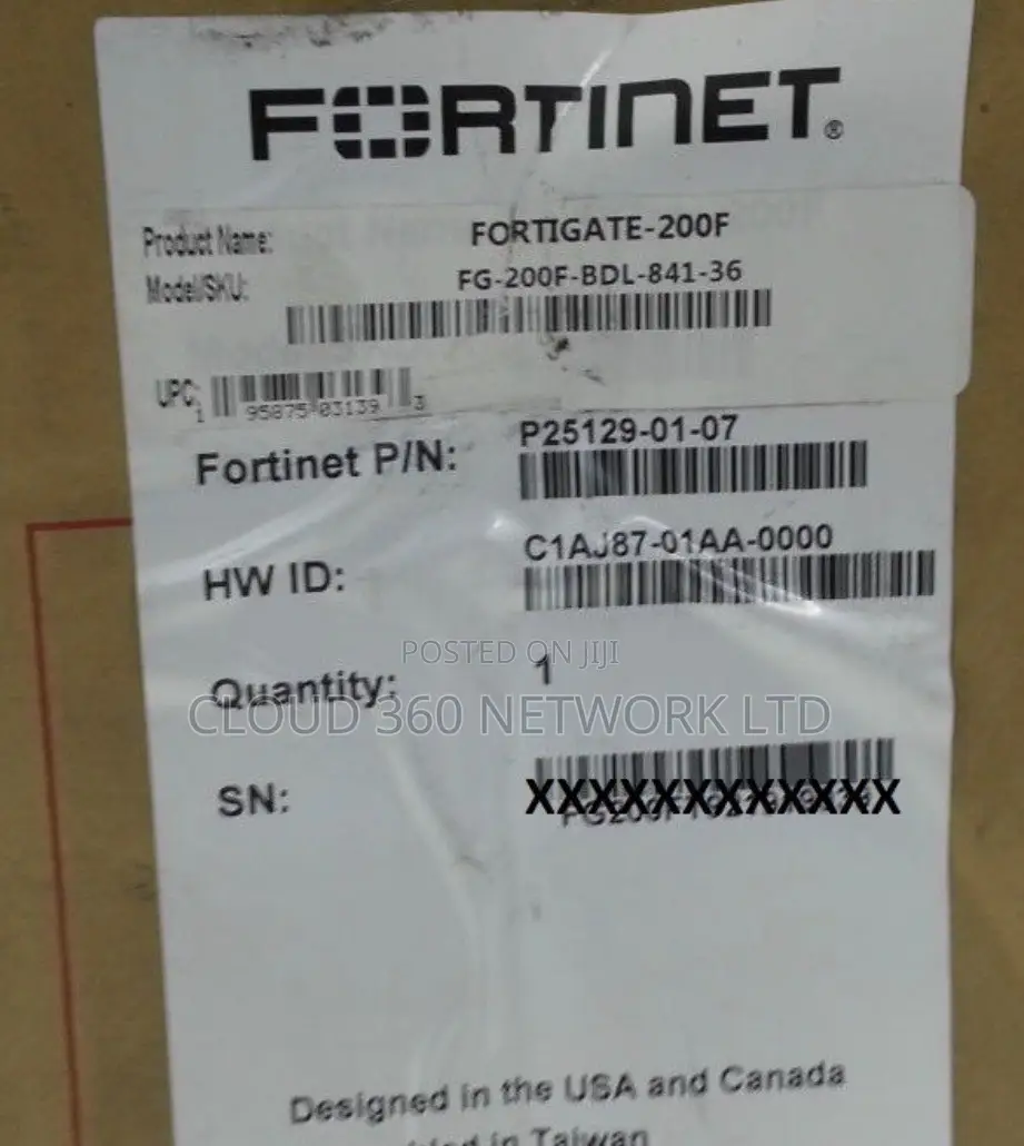 Fortinet FG-200 Firewall Security Appliance + 1Yr UTP License