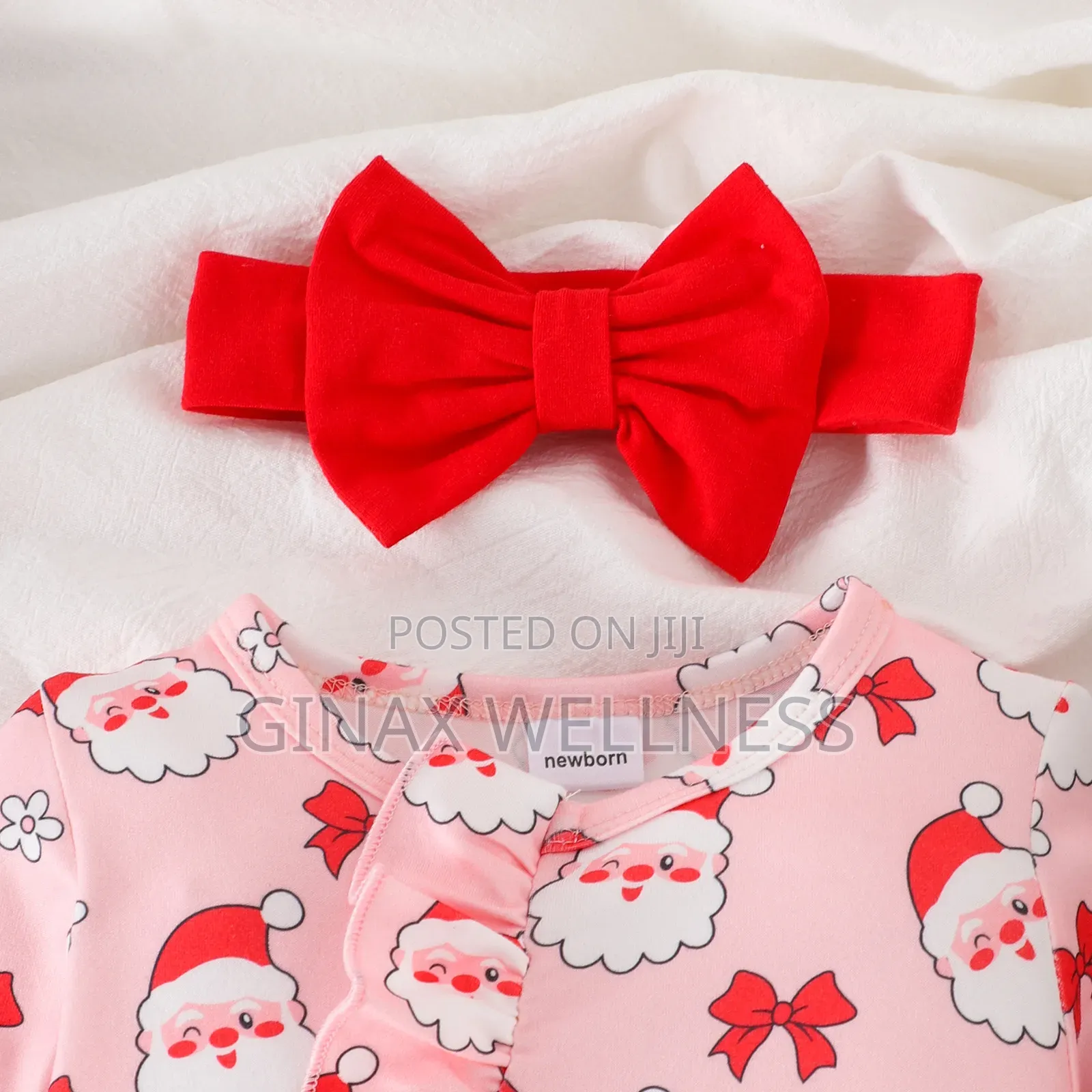 Baby Romper With Long-Sleeve Footed Sleepsuit and Headband (NB, 0-6m)