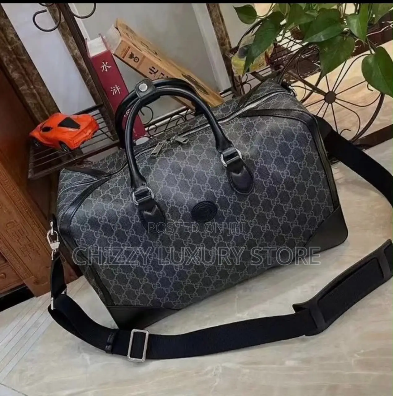 Gucci Quality Luxury Men Genuine Leather Duffle Bag