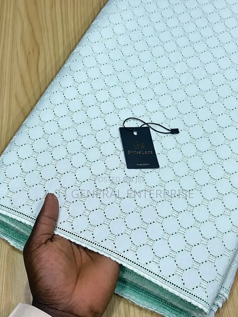 Swiss Lace Dry Lace Navy Blue & Sky Blue 18k Per Yard - Kano