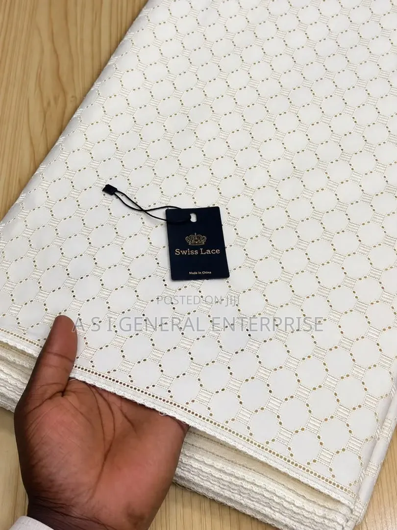 Swiss Lace Dry Lace Navy Blue & Sky Blue 18k Per Yard - Kano