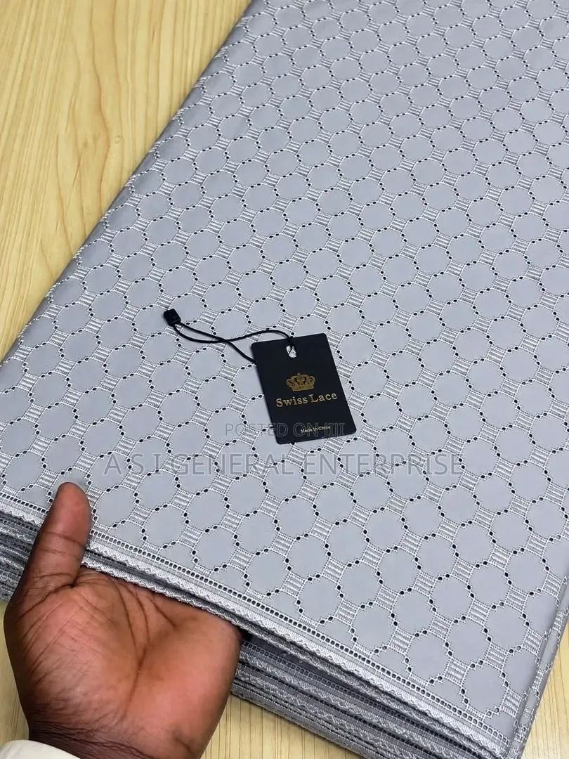 Swiss Lace Dry Lace Navy Blue & Sky Blue 18k Per Yard - Kano