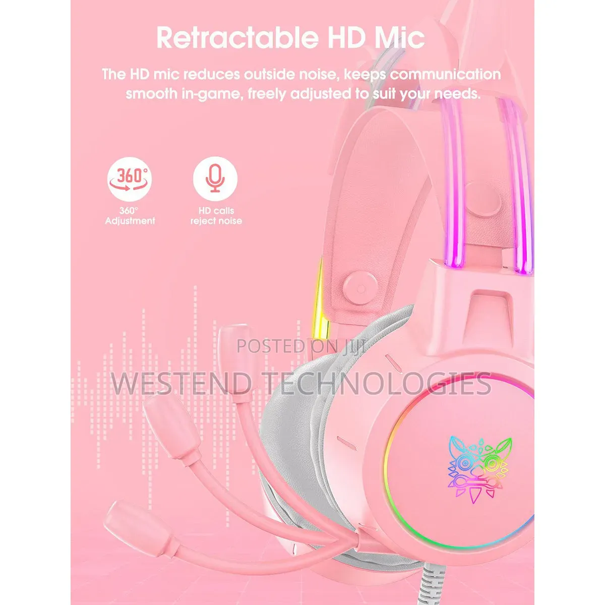 Onikuma X15 Pro Professional ANC Gaming Headset With RGB Light & Mic