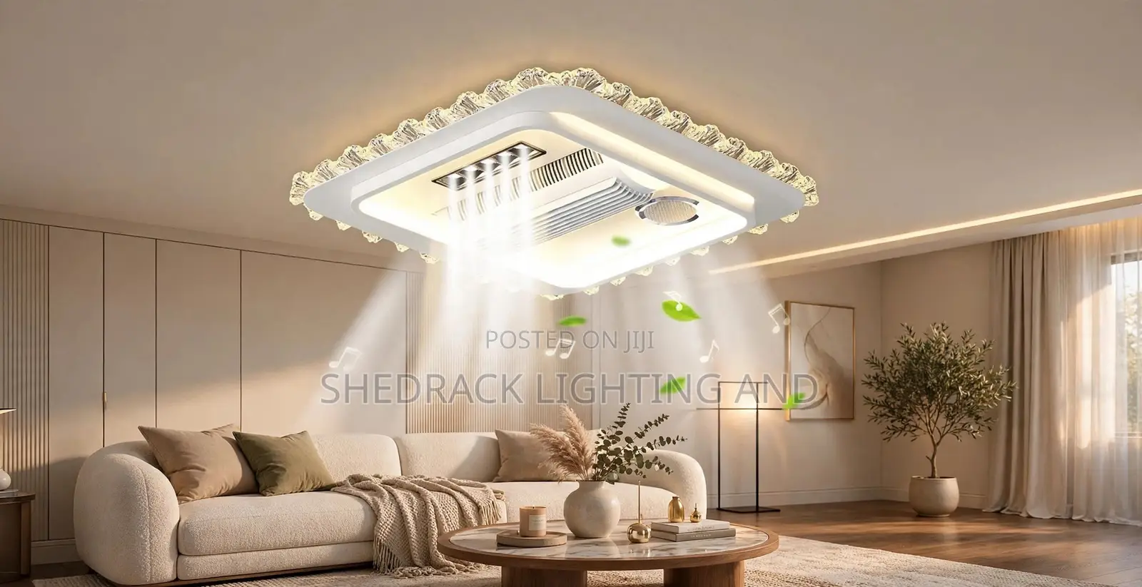 Crystal Crown Smart Ceiling Light - 4-in-1 Luxury Edition!