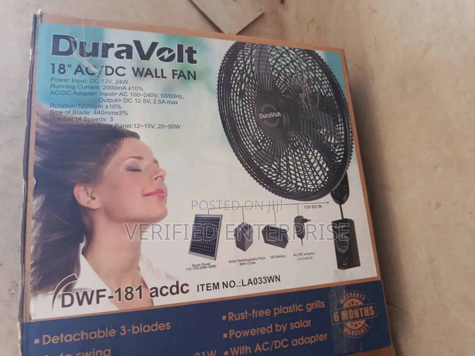 Duravolt Inverter Wall Fan - 18 Inches