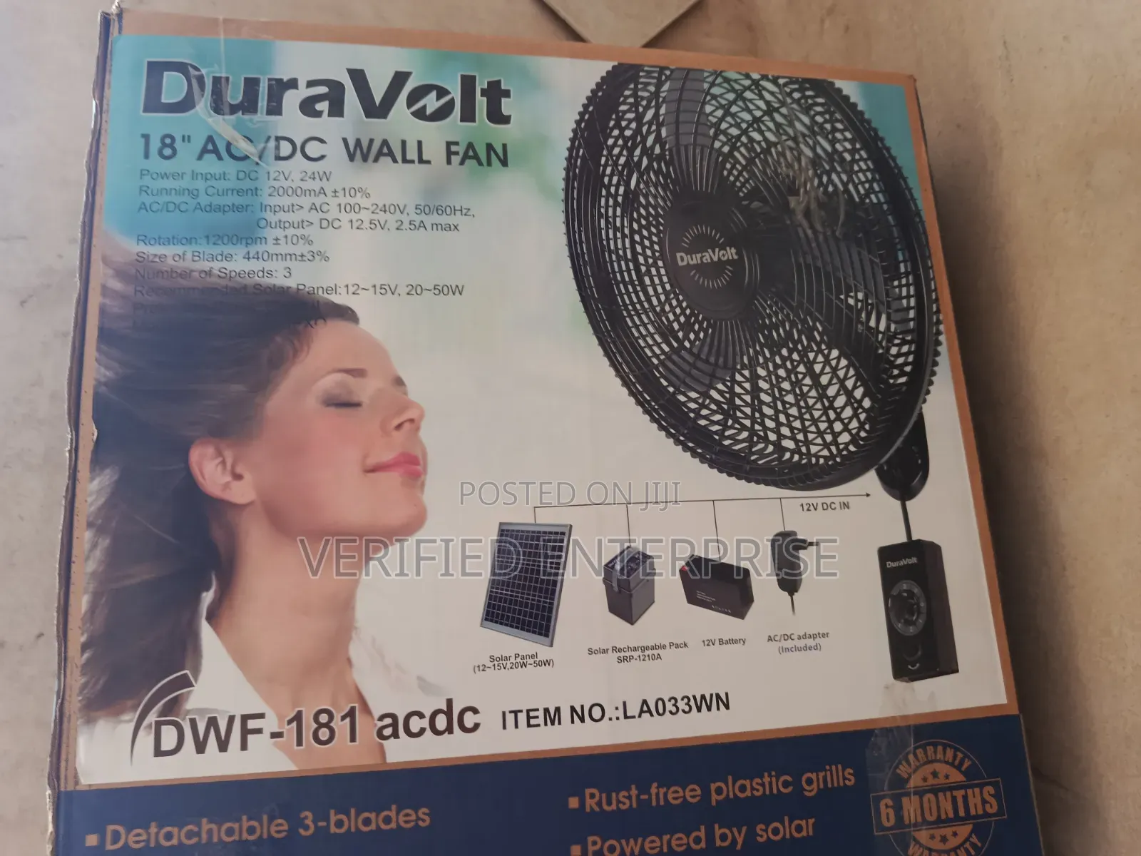 Duravolt Inverter Wall Fan - 18 Inches