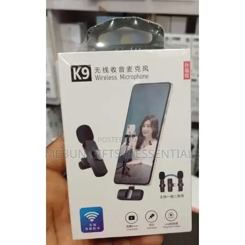 K9 Dual Wireless Lapel Microphone Lavalier Mic