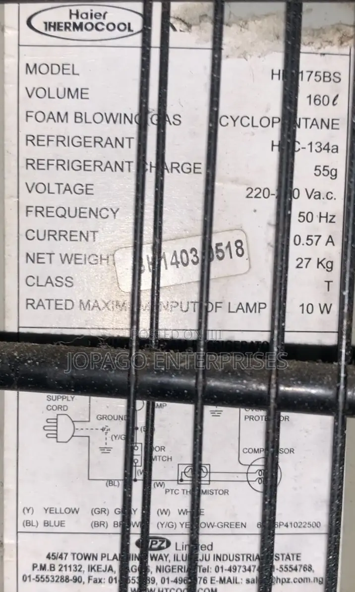 Haier Thermocool Refridgerator 160L