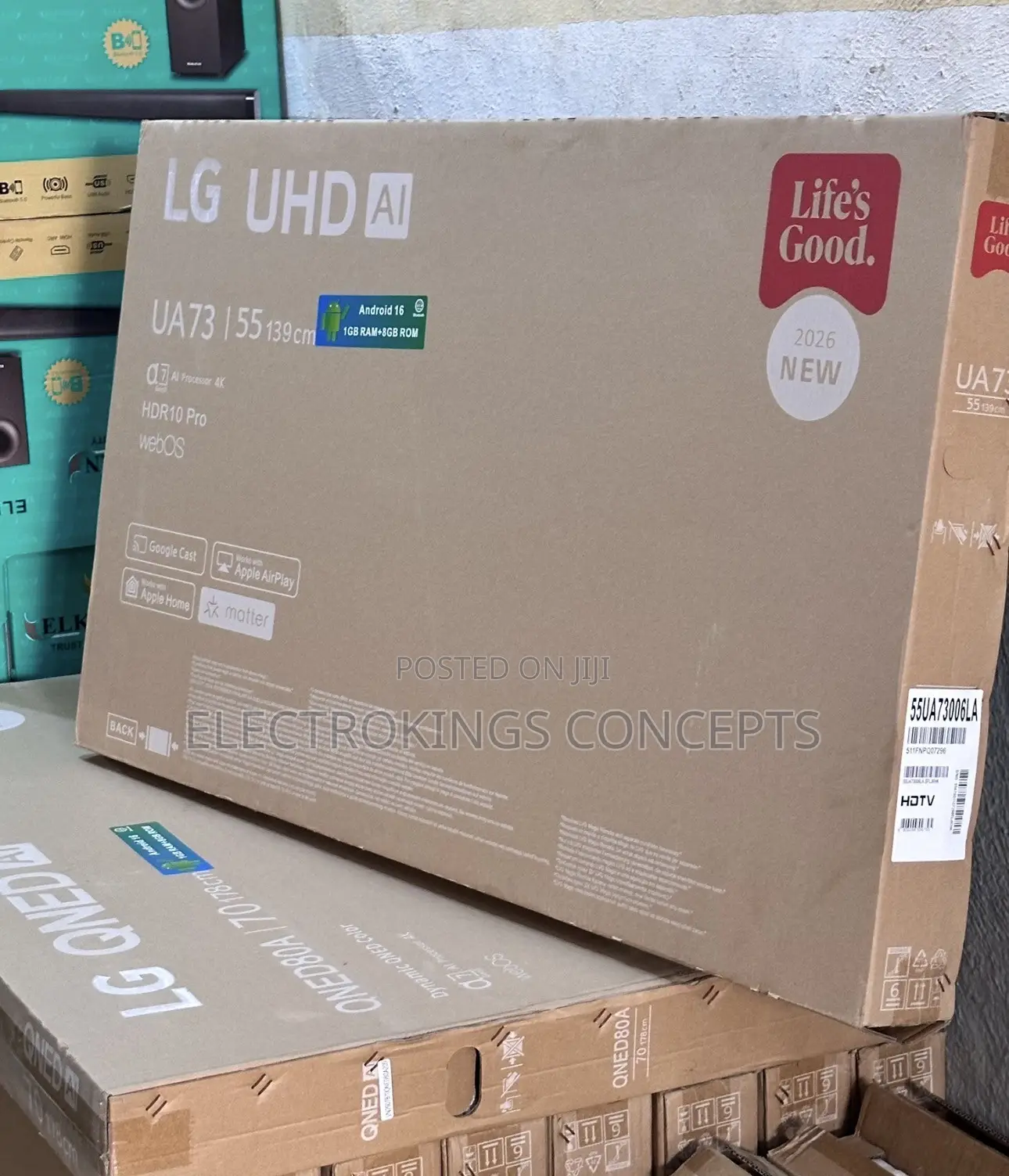 55inch LG UHD Smart Television With Netflix, YouTube,bluetooth