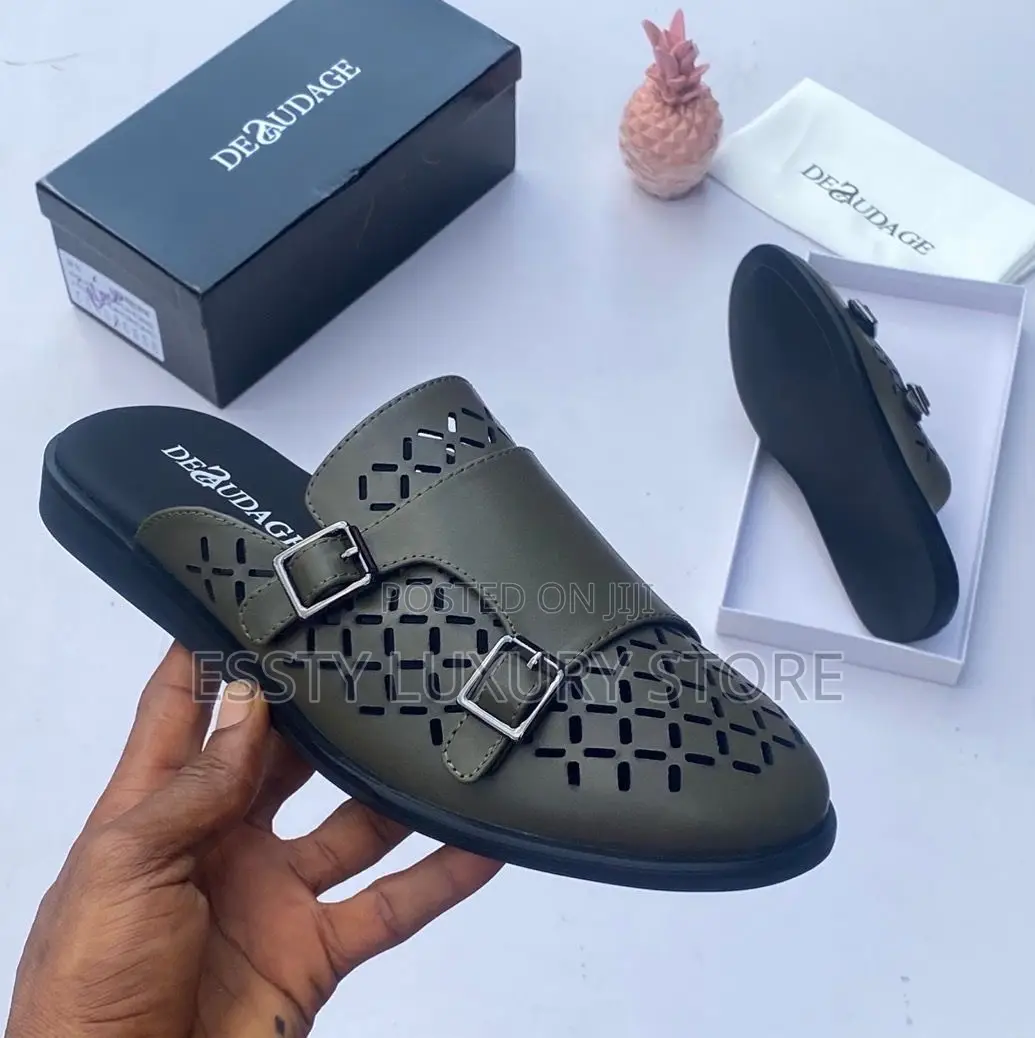 High Quality Luxury Deasudage Men Mules