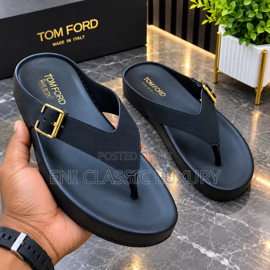 Tom Ford Luxury Men's Slippers Good Quality Well Branded Package