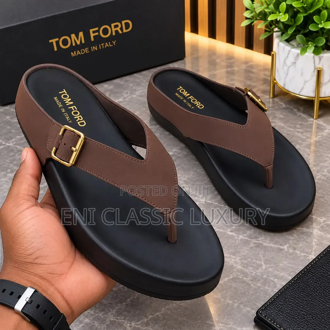 Tom Ford Luxury Men's Slippers Good Quality Well Branded Package