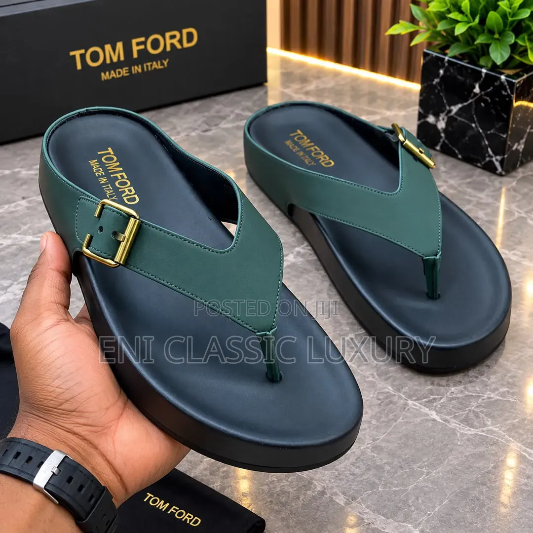 Tom Ford Luxury Men's Slippers Good Quality Well Branded Package