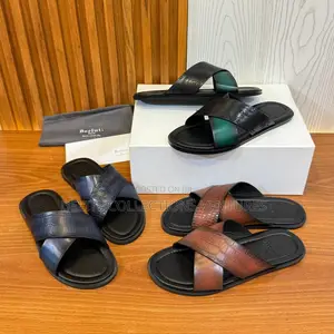 *Berluti Sinos Scritto Leather Sandals.*