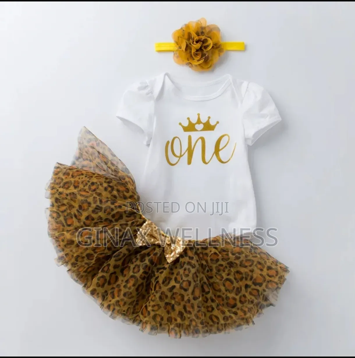 Baby Girls 1st & 2nd Birthday Outfit With Skirt, Romper & Headband Set