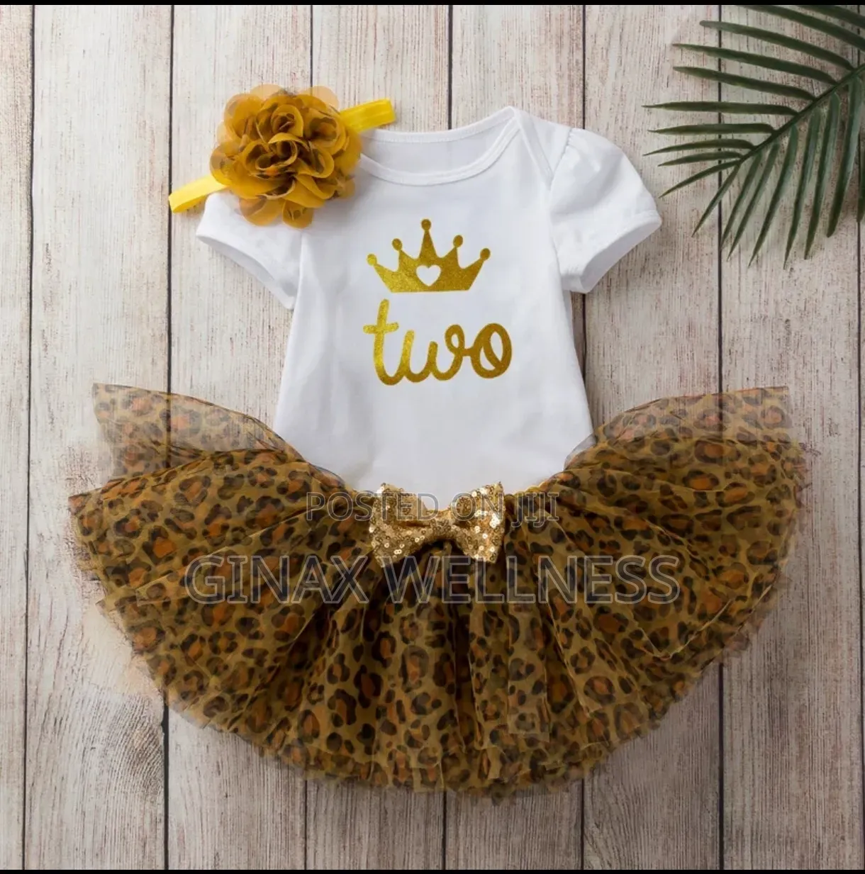 Baby Girls 1st & 2nd Birthday Outfit With Skirt, Romper & Headband Set