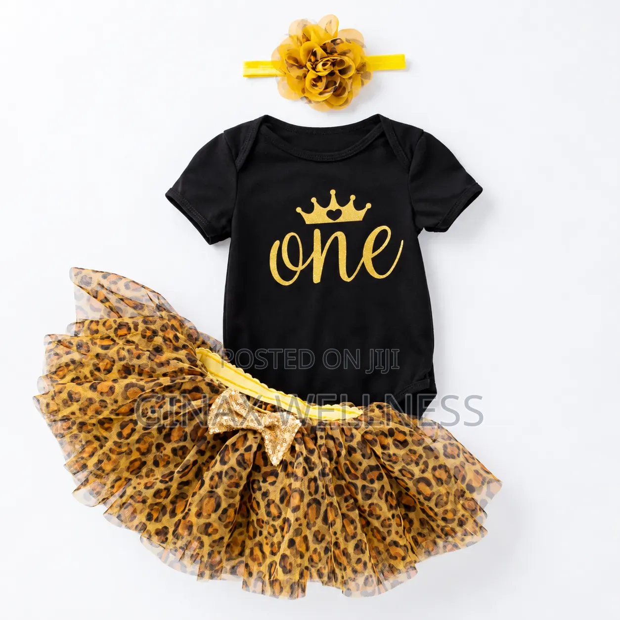 Baby Girls 1st & 2nd Birthday Outfit With Skirt, Romper & Headband Set