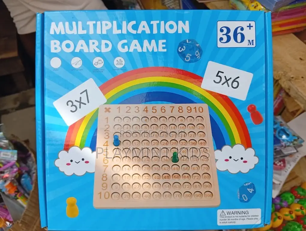 Wooden Multiplication Board Game - Kids Educational Math Toy