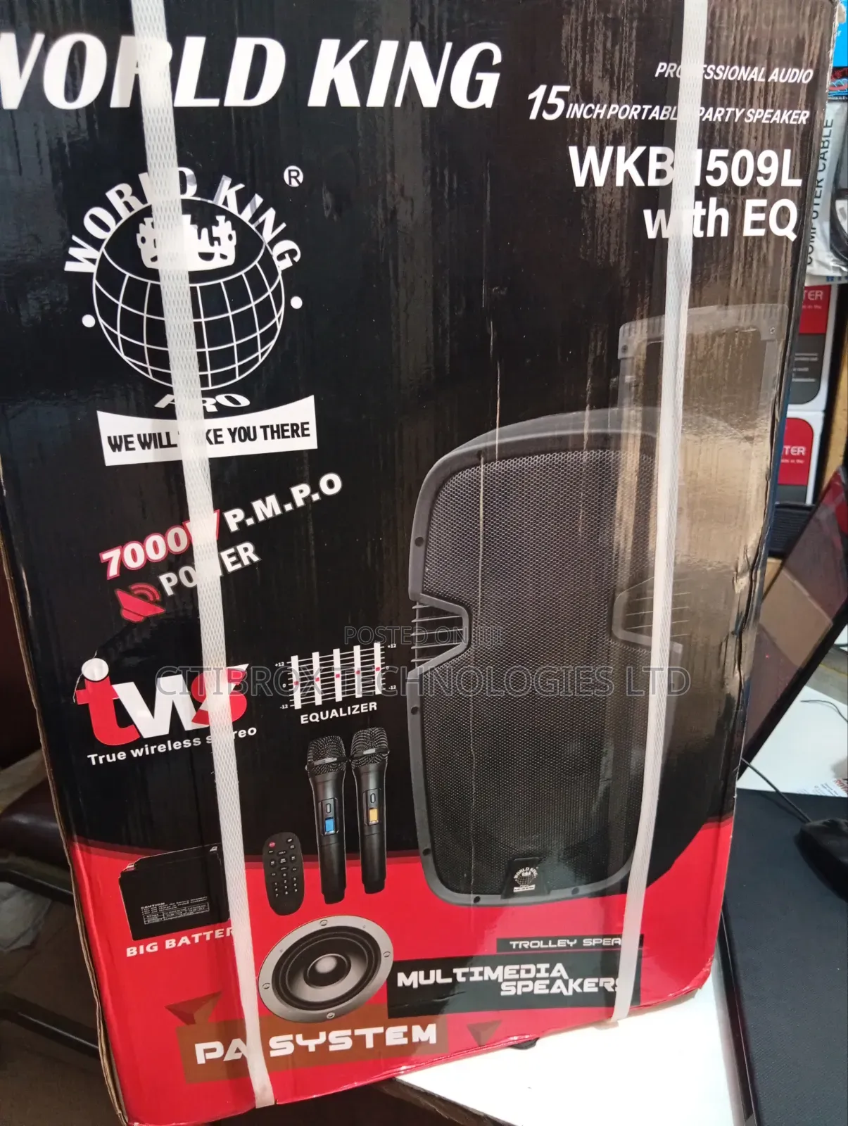 Rechargeable Public Address Speaker - 15inches