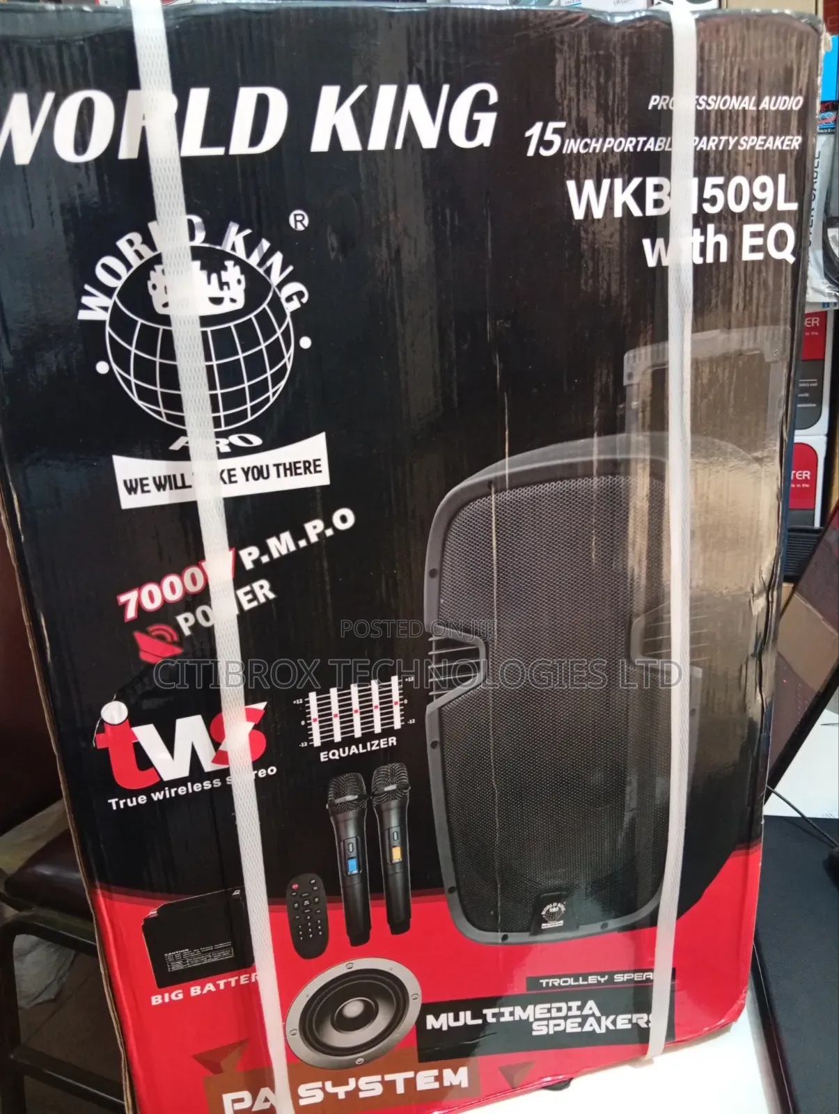 Rechargeable Public Address Speaker - 15inches
