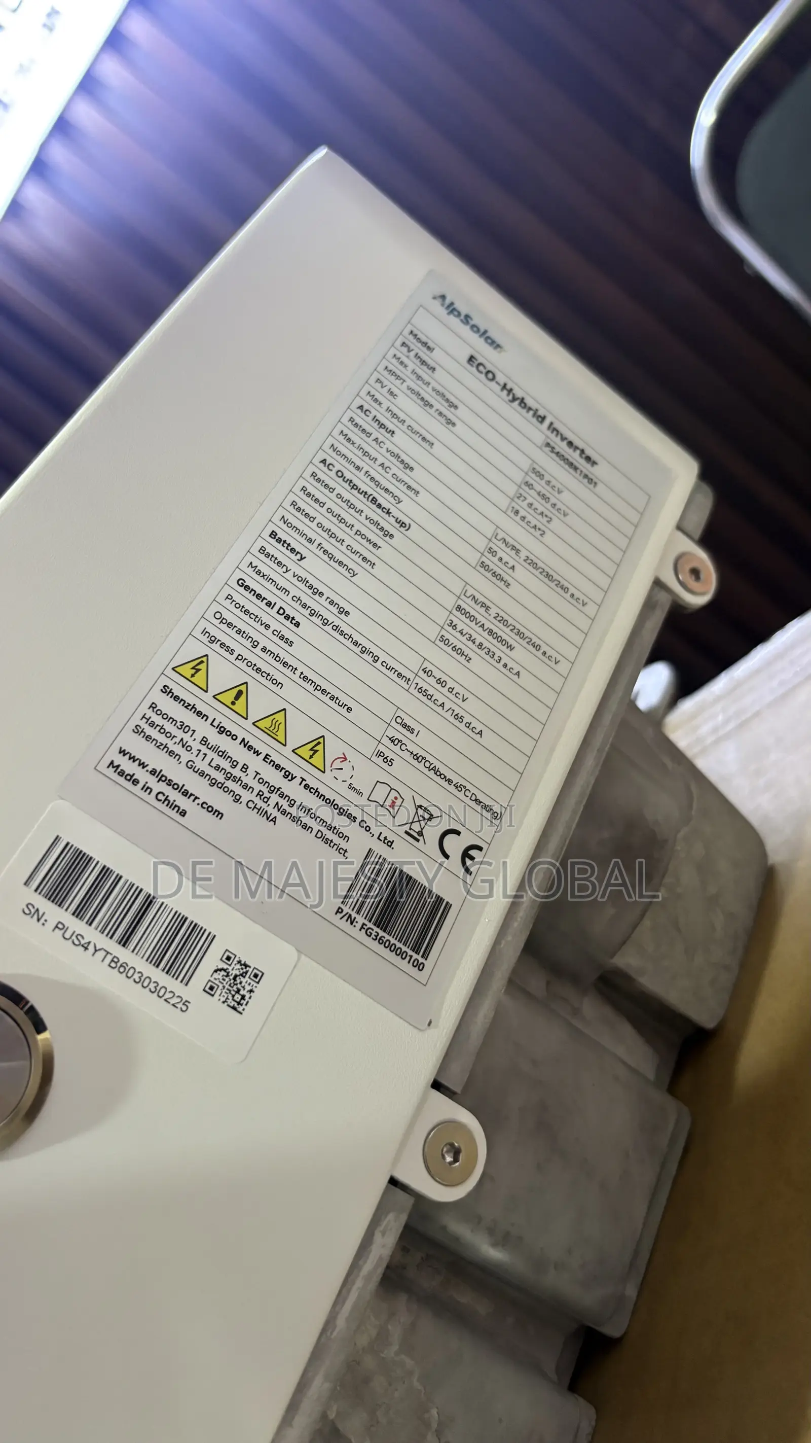 8kw Double MPPT Ip65 Alpsolar Hybrid Inverter With 5yrs Warranty