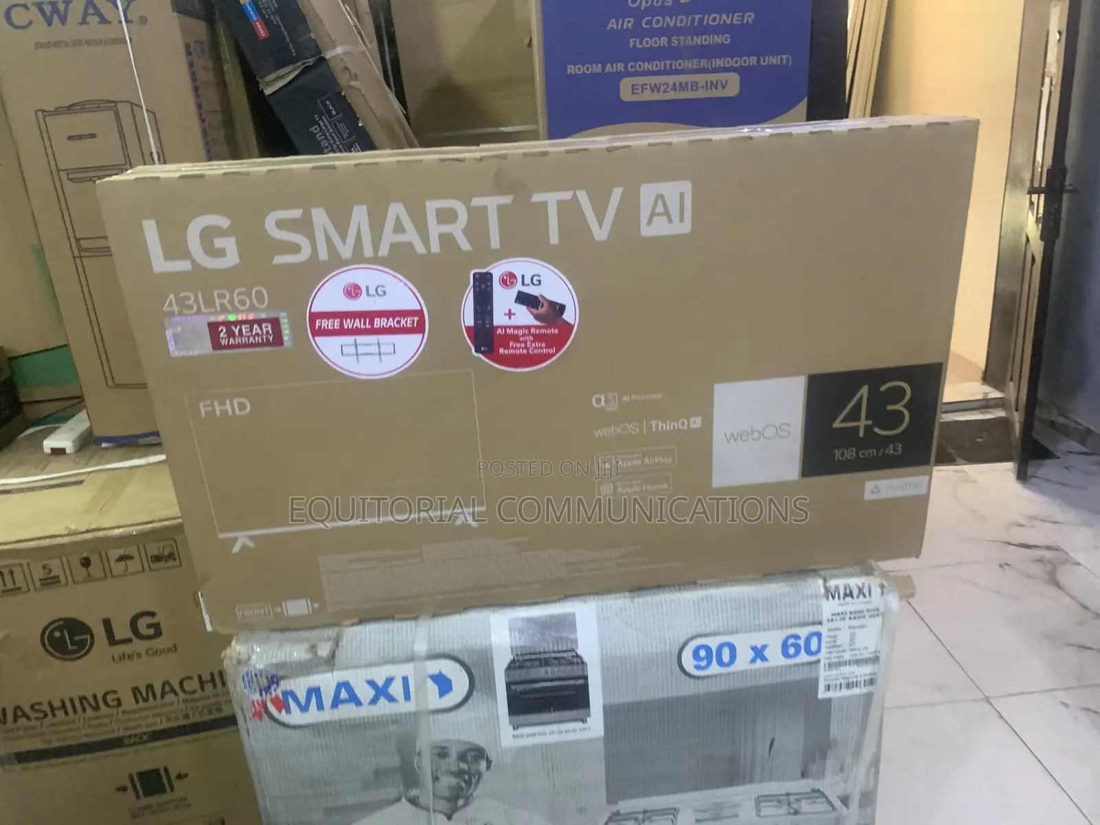 LG 43-Inch Smart Television With Sleek Flat Panel Design