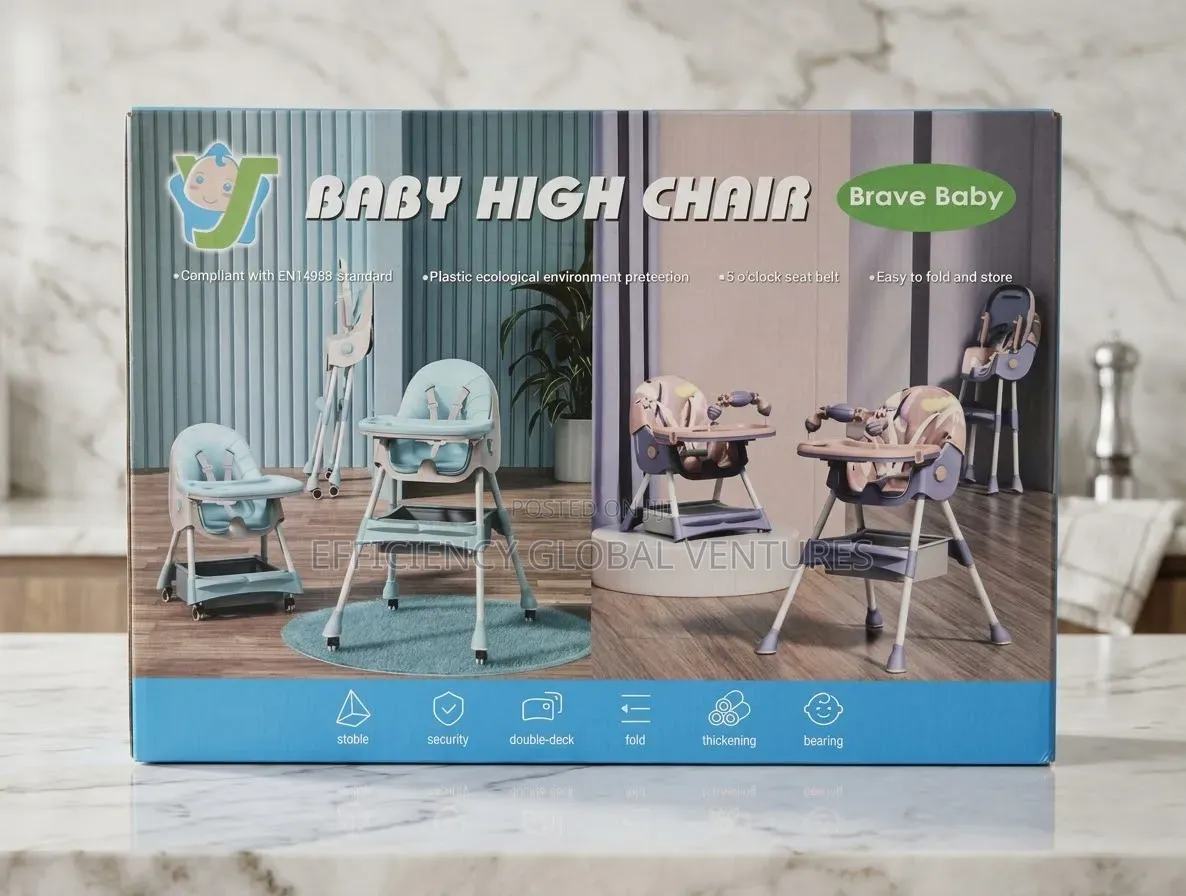 Adjustable Baby High Chair–Foldable 3-in-1 Infant Feed Chair 6-36Month