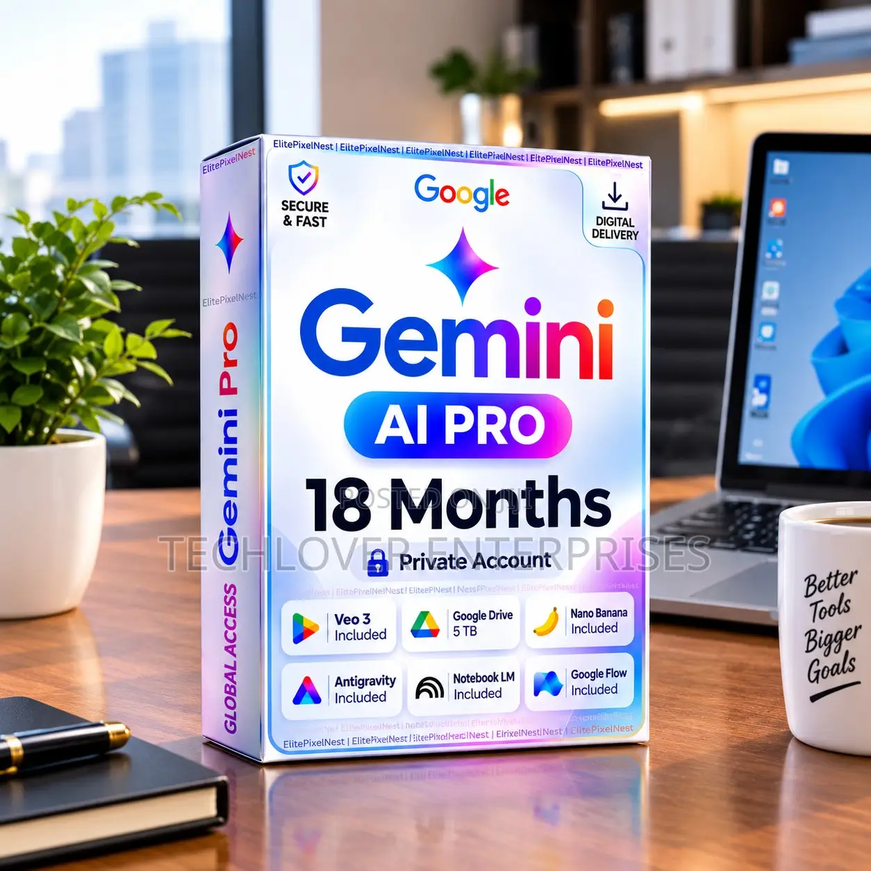Google Gemini AI Pro + Anti‐Gravity Flow + 5TB Storage + 18 Months