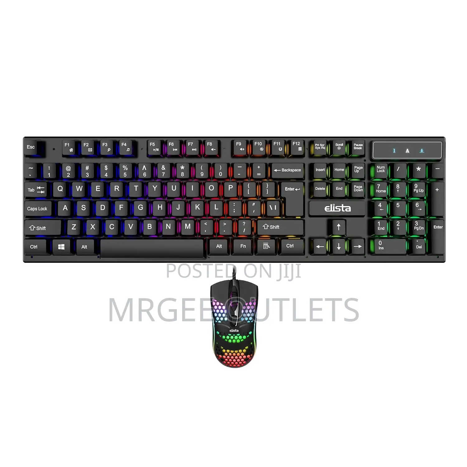 Elista Wired USB Keyboard & Mouse Combo | RGB Backlit | Suspension Key