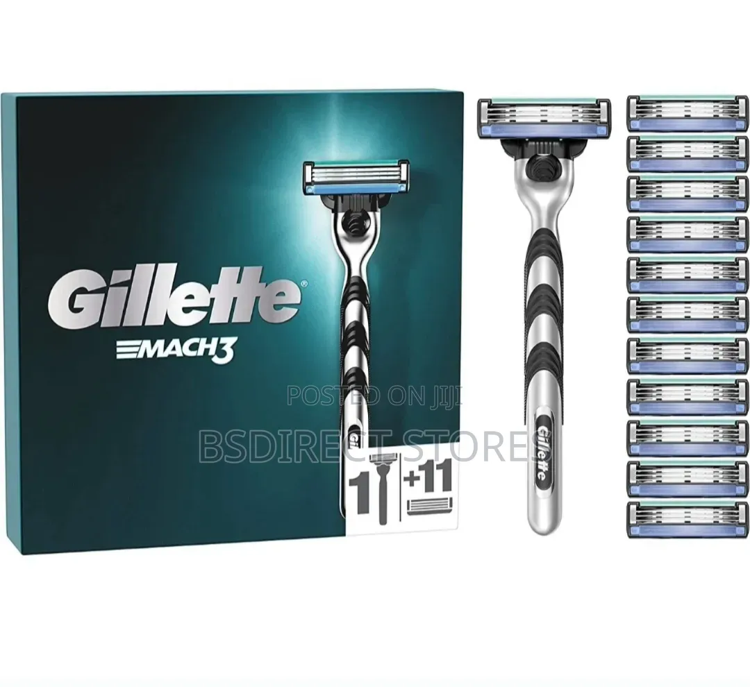 Gillette Mach3 Precise Shave Razor With Lubricated Strips + 11 Blades