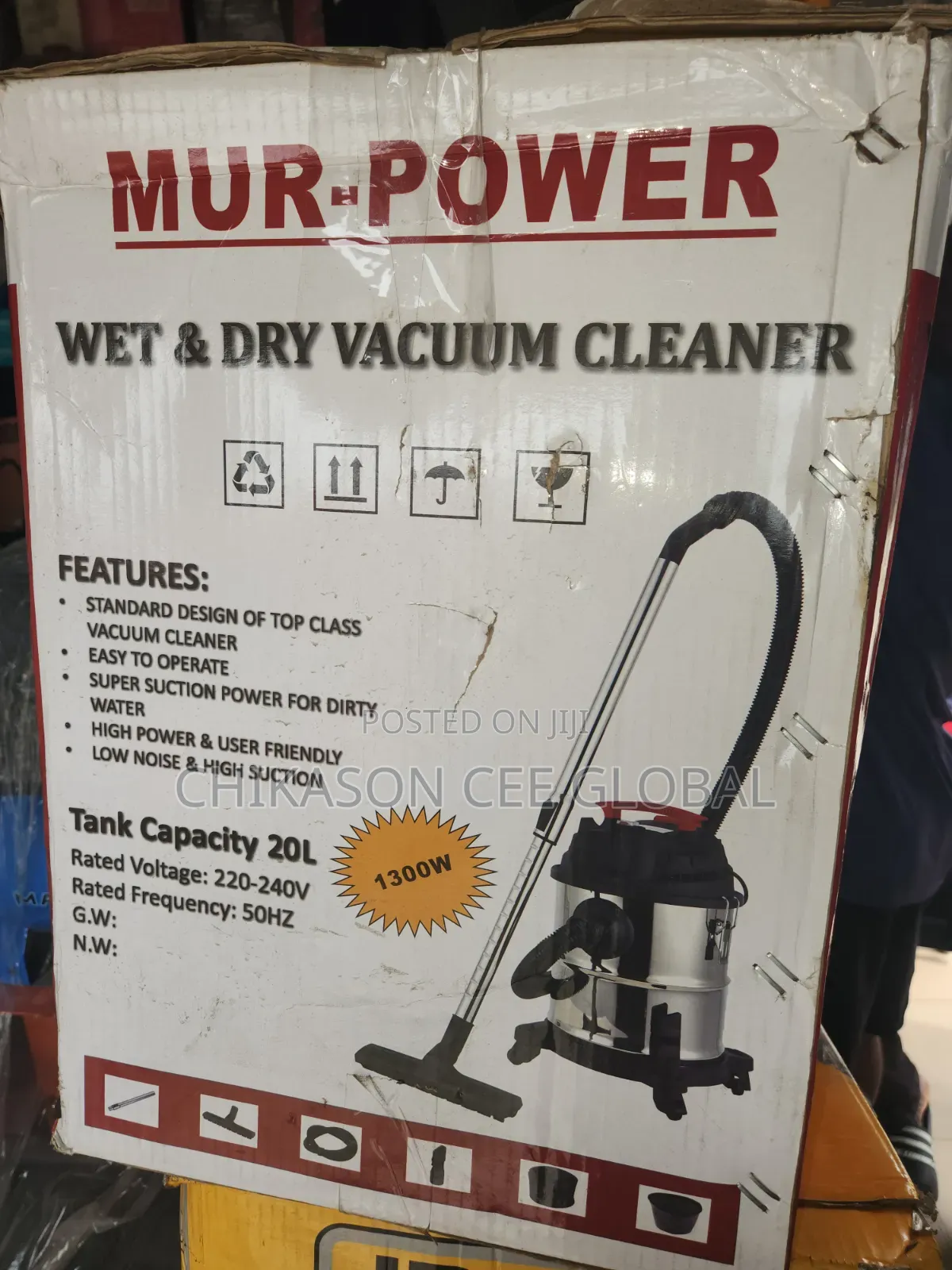 Mur Power Wet and Dry Vacuum Cleaner 20l