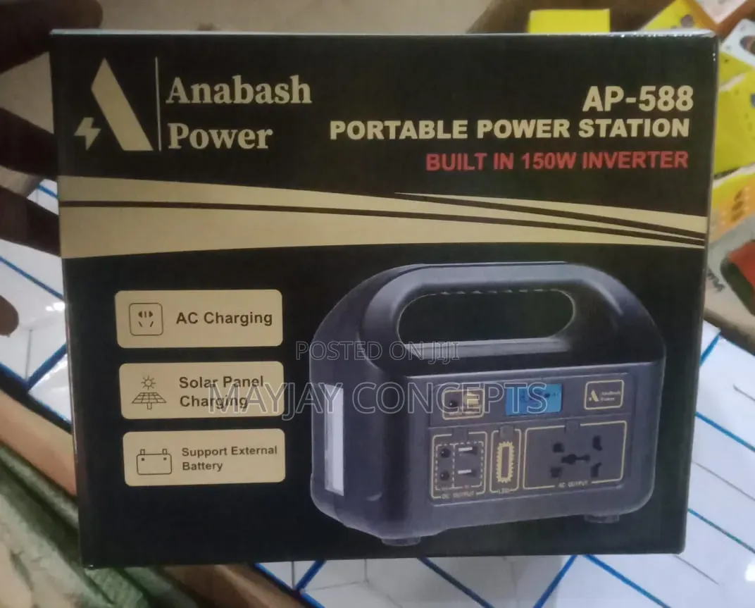 ANABASH 150W Solar Generator+Solar Panel for TV,Laptop,Fan