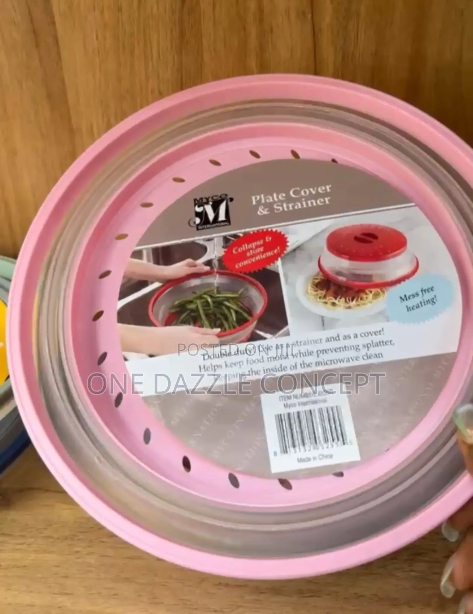 Collapsible Plastic Food Cover & Strainer.