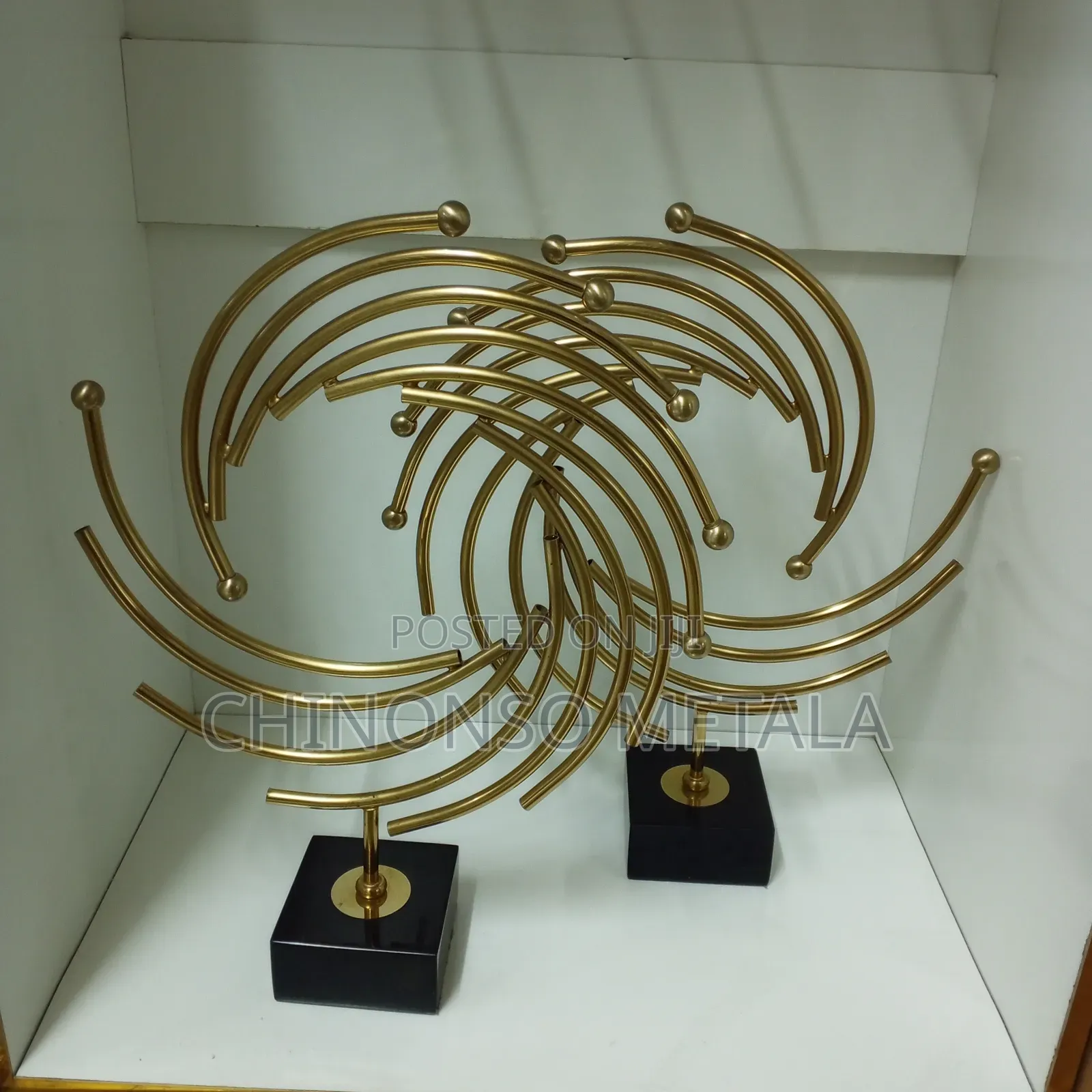 Set of 2in1 High Quality UK Metal and Marble Decor Pieces