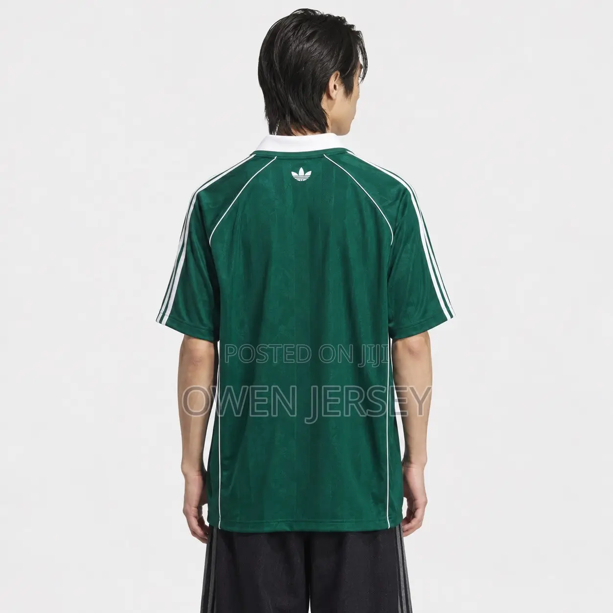 Adidas Dark Green Retro Football Jersey – Classic Trefoil Edition.