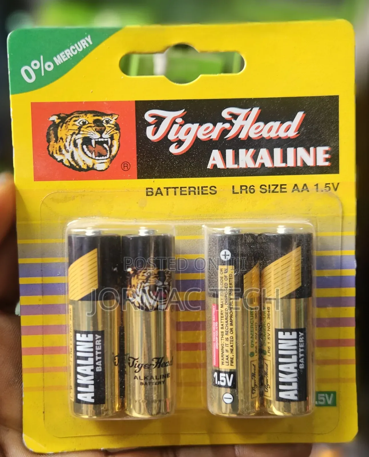 4 PCS of Tiger Alkaline Battery 1.5v Aa